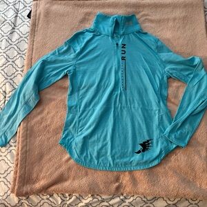 Under Armour Teal Long Sleeve Zip Top